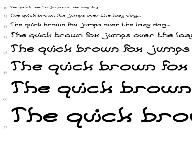 Every Day font waterfall
